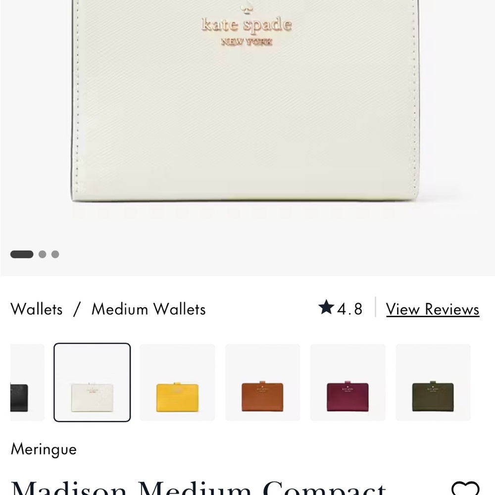 Kate Spade Cream Wallet - Picture 7 of 8